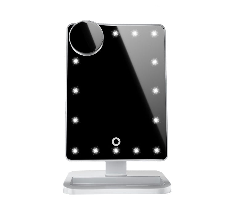Miroir Maquillage Tactile LED Bluetooth Grossissant 10X - Enceinte Intégrée - SADJÉ