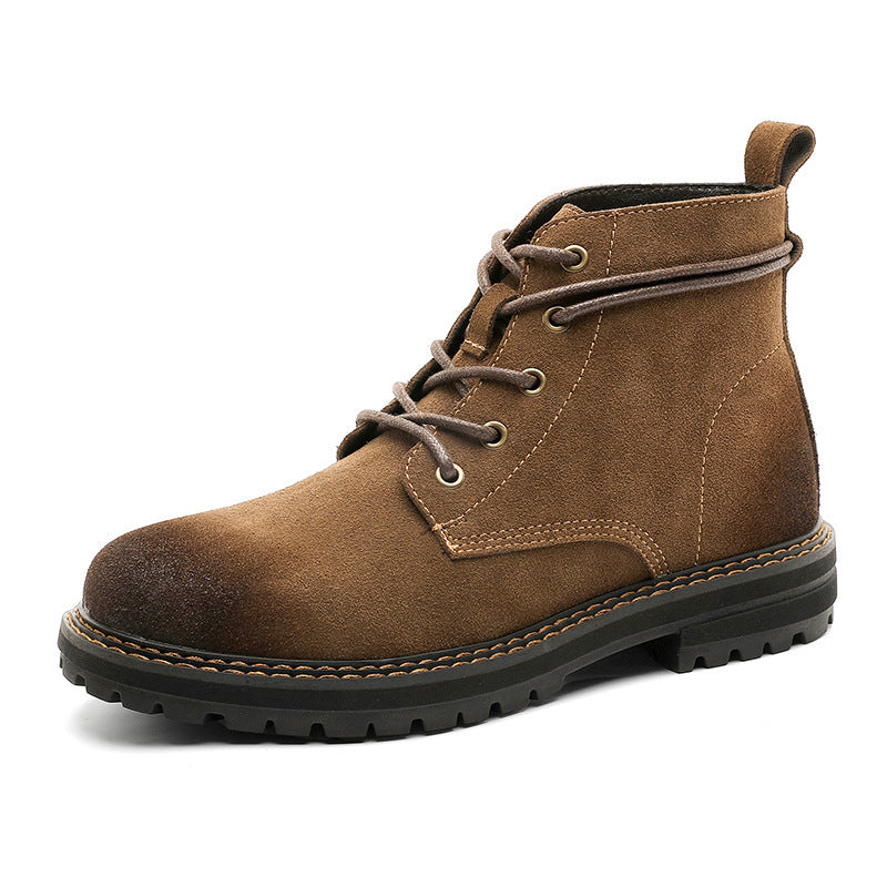 Bottines Homme Outdoor Cuir Mat - Résistantes Mi-Mollet Confort - SADJÉ