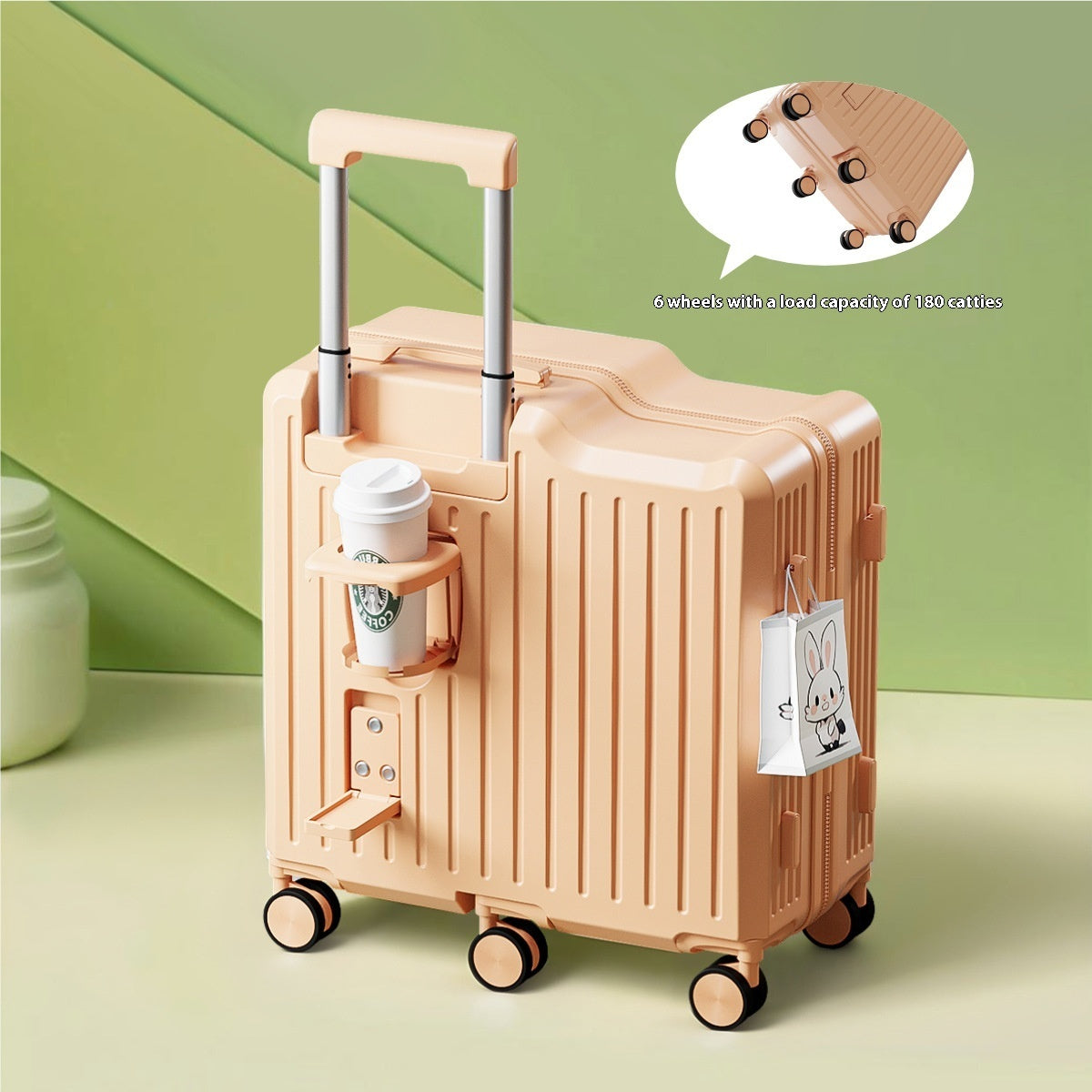 Valise Trolley 22 Pouces - Design Moderne avec Siège Intégré ABS PC - SADJÉ