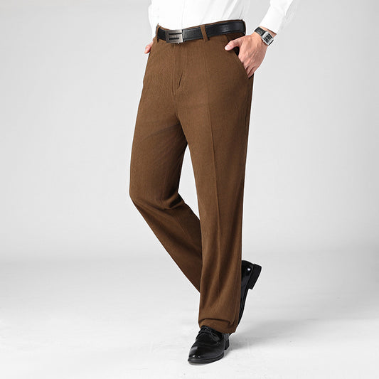 Pantalon Velours Côtelé Homme Automne-Hiver - Taille Haute Confort Senior 50 ans+ - SADJÉ