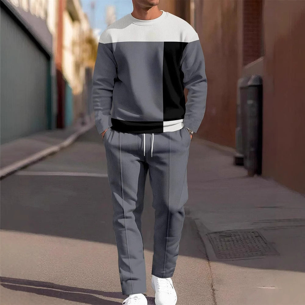 Ensemble Jogging Homme 2 Pièces - Sweat Col Rond et Pantalon Imprimé - SADJÉ