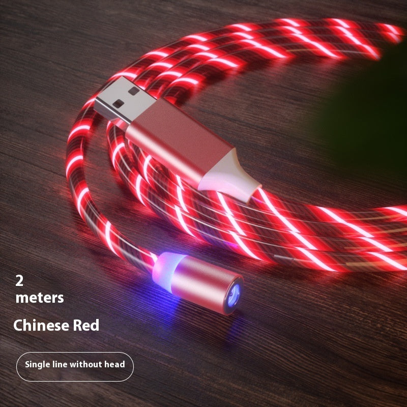 Câble Charge Magnétique LED 3-en-1 - USB-C Micro USB Lightning Rapide - SADJÉ