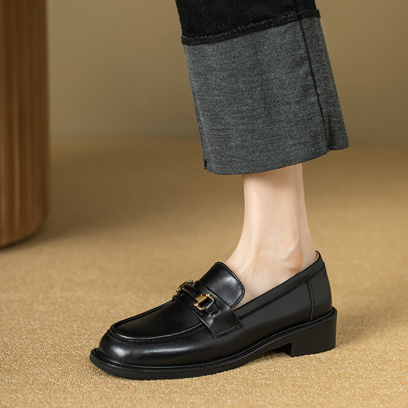 Escarpins Femme Cuir Véritable - Style Rétro Britannique - SADJÉ