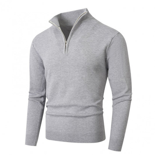 Pull Homme Grande Taille Doublé Polaire - Zip et Col Montant - SADJÉ