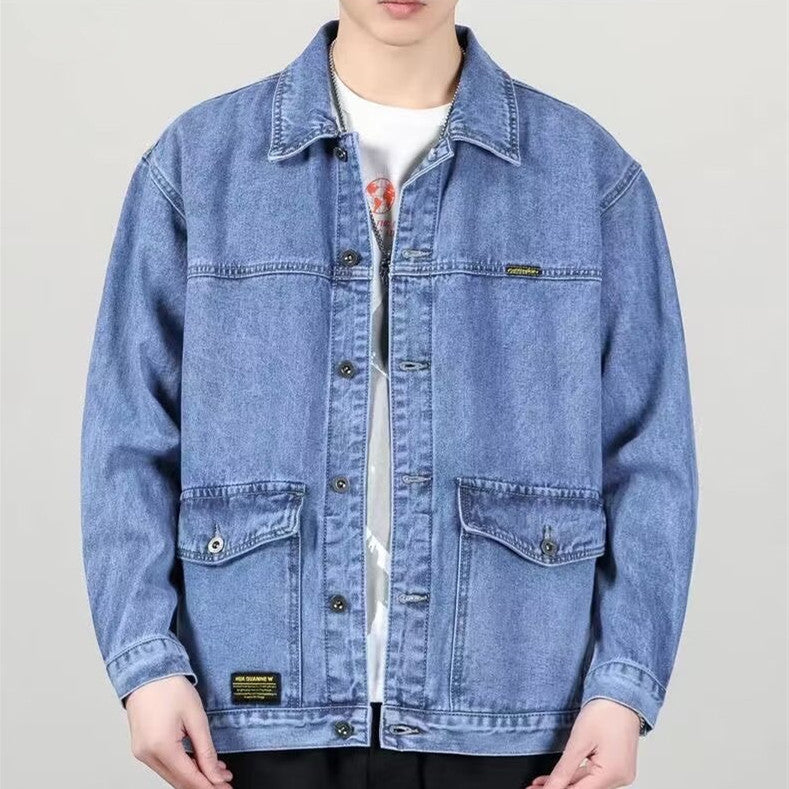 Veste Denim Homme Casual Américain - Blouson Jean Workwear - SADJÉ