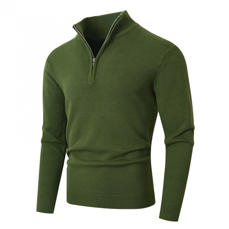 Pull Homme Grande Taille Doublé Polaire - Zip et Col Montant - SADJÉ
