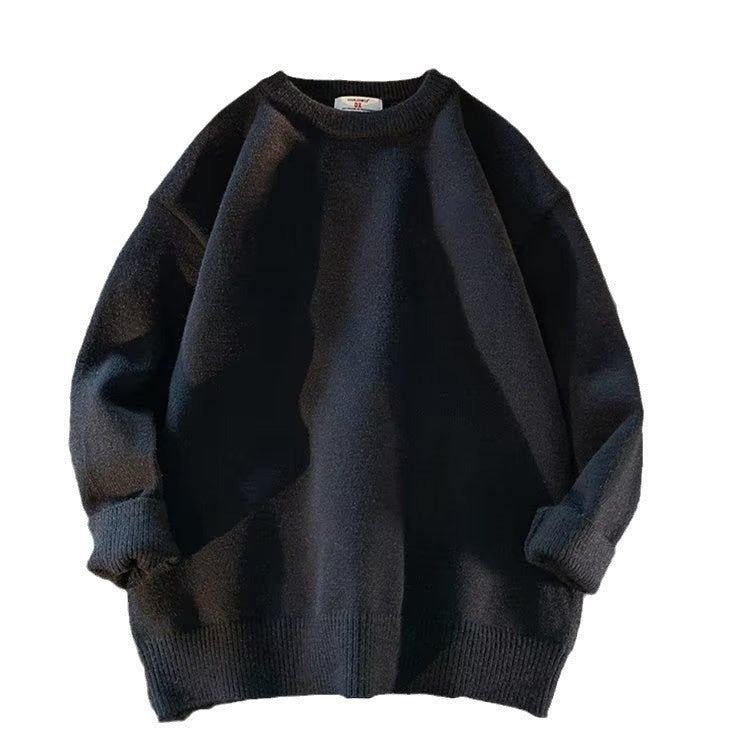 Pull Homme Col Rond Loose Fit - Sweater Simple Printemps Automne - SADJÉ