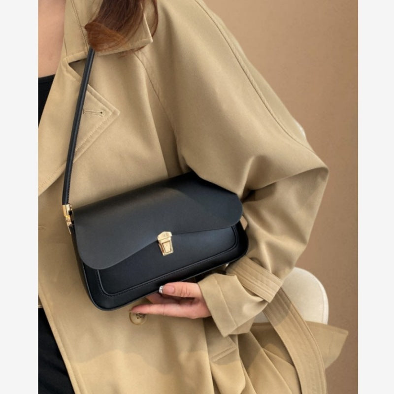 Sac simple à une épaule de couleur unie pour femme - SADJÉ
