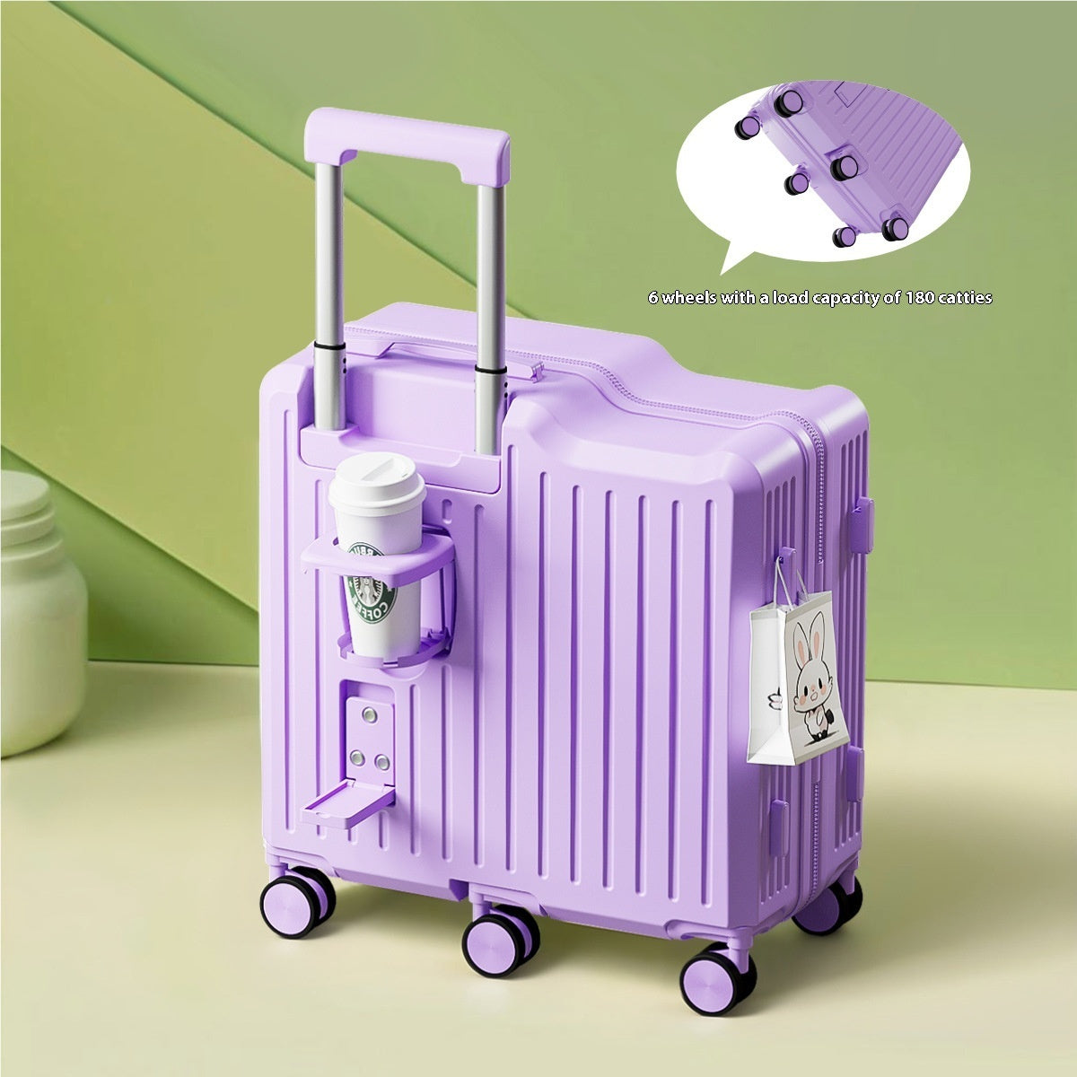Valise Trolley 22 Pouces - Design Moderne avec Siège Intégré ABS PC - SADJÉ