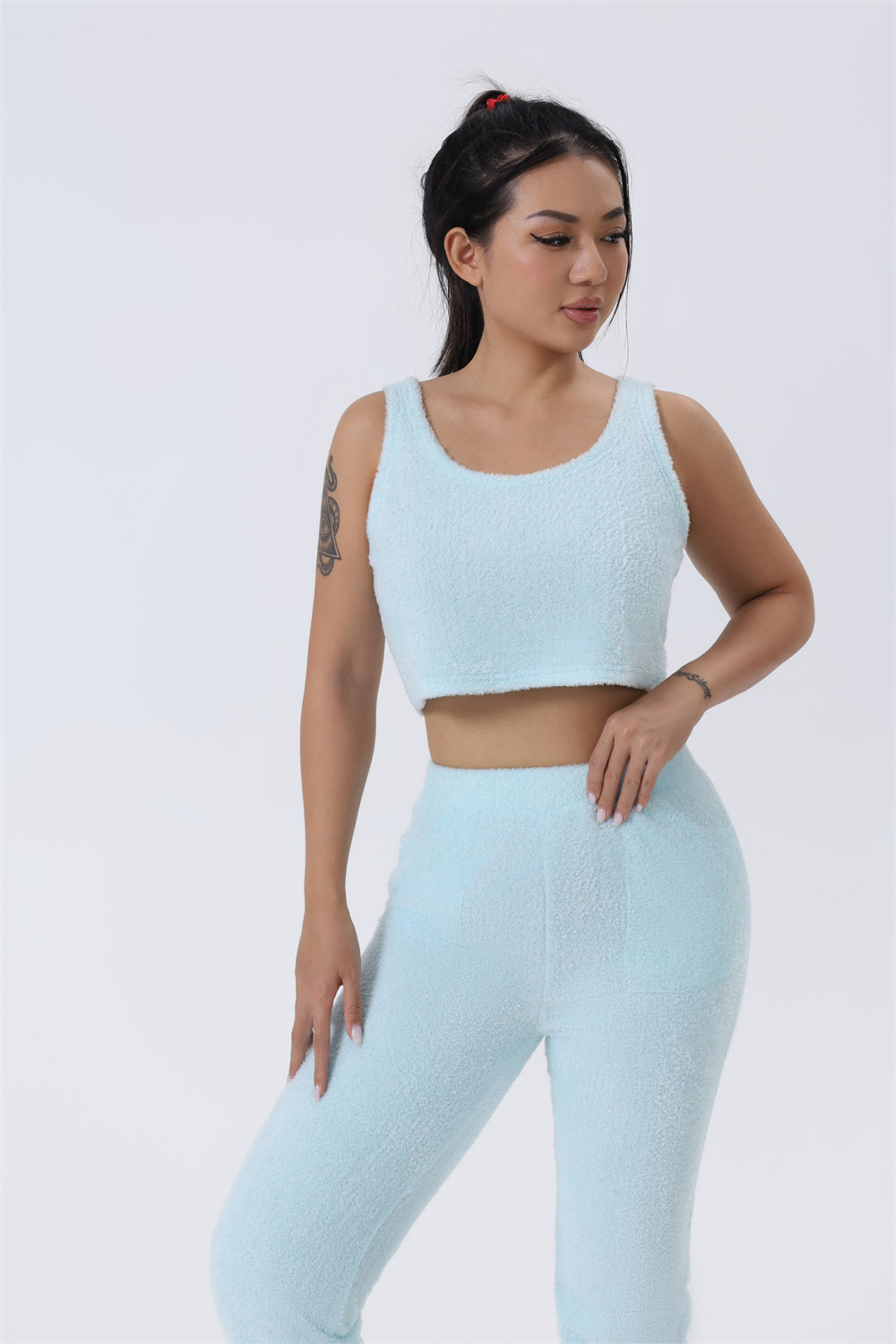 Ensemble Pyjama 3 Pièces Femme Hiver - Loungewear Doux et Moelleux avec Cardigan - SADJÉ