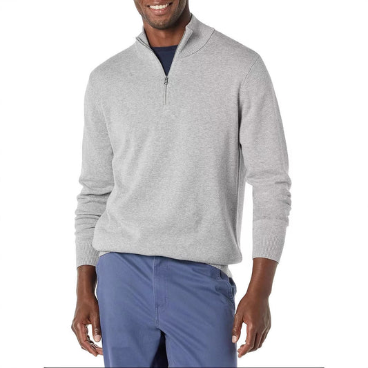 Pull Homme Polo Demi-Zip - Style Fashion Manches Longues - SADJÉ
