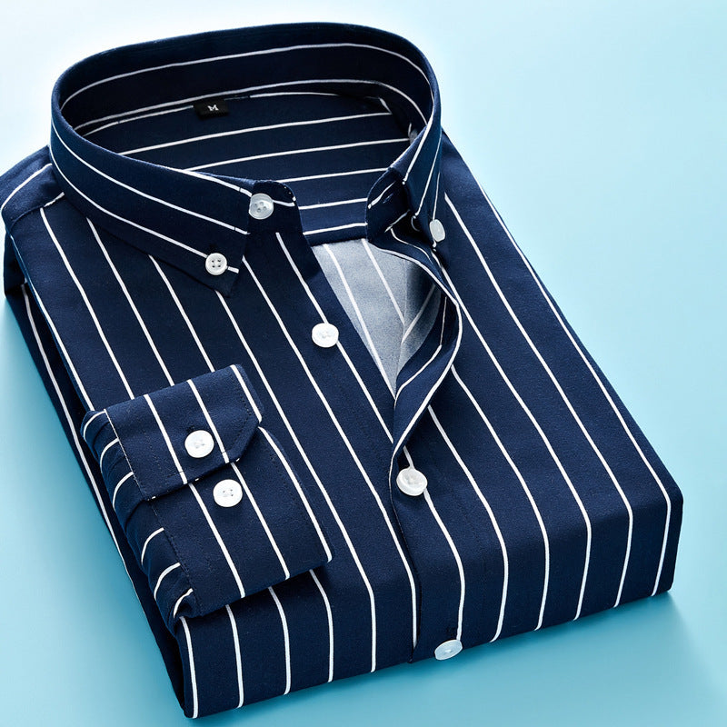 Chemise Homme Manches Longues Rayée - Style Tendance Décontracté Coupe Slim - SADJÉ