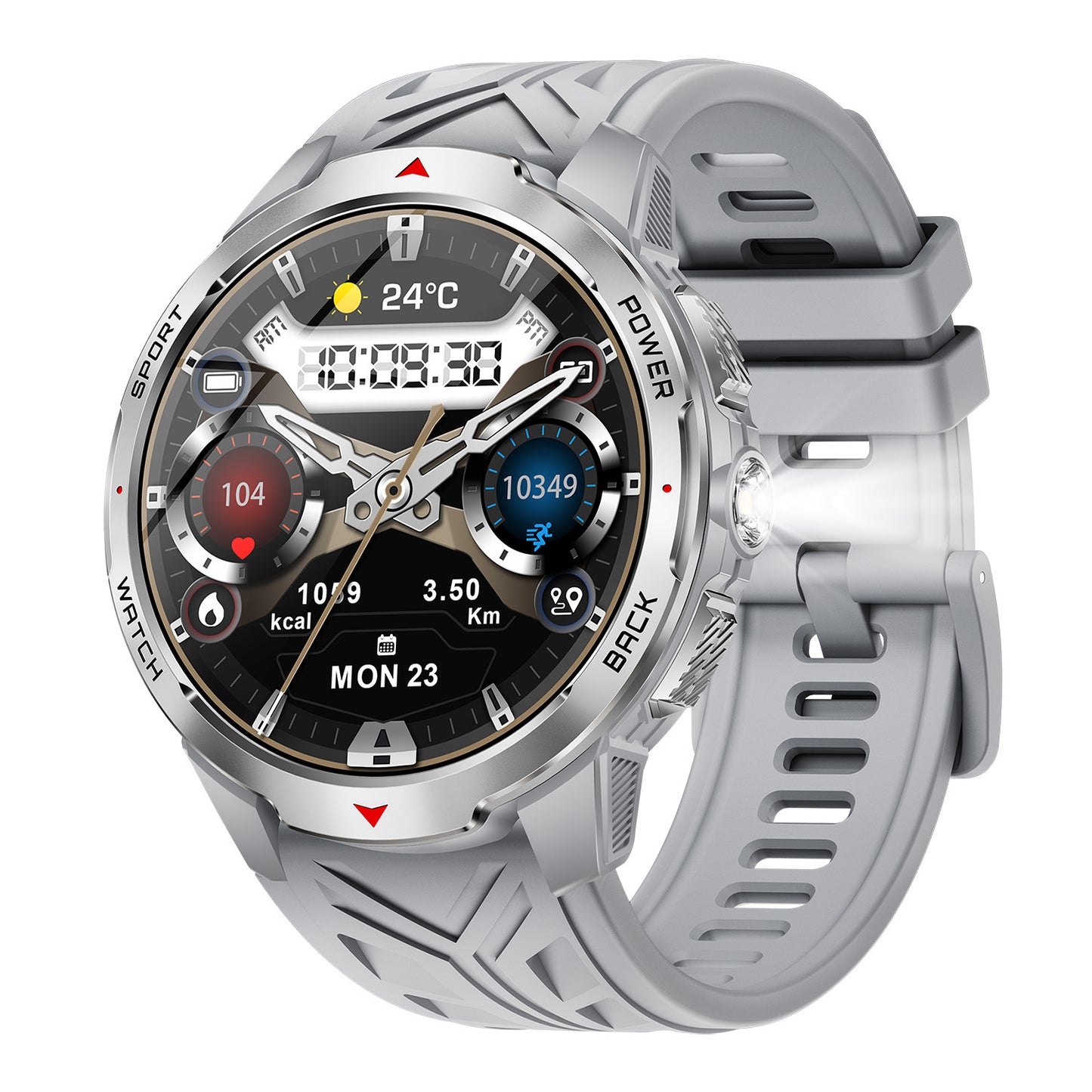 Montre Connectée Sport Boussole Lampe - Appels Bluetooth Grande Batterie - SADJÉ