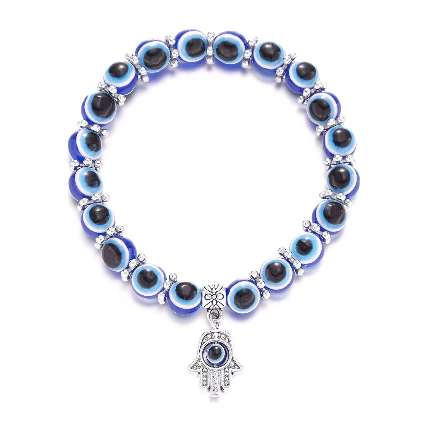 Bracelet Bleu Pendentifs Animaux – Résine Perles 8mm - SADJÉ