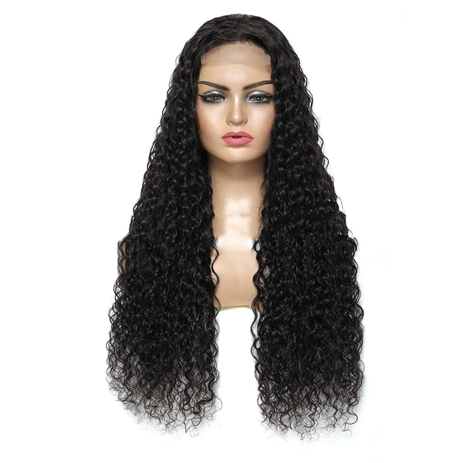 Perruque Longue Bouclée Lace Front - Fibre Haute Température 150% Densité - SADJÉ