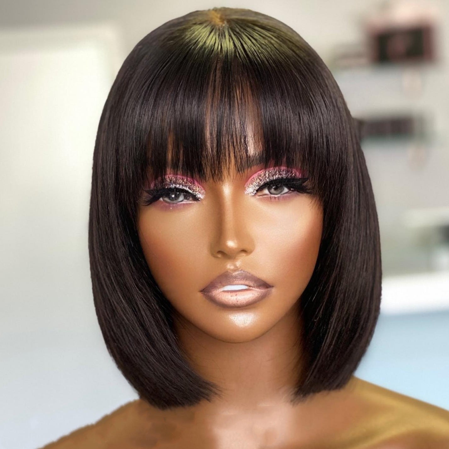 Perruque Bob Cheveux Naturels Humains - Lace Wig 10 Pouces - SADJÉ
