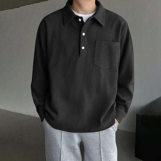 T-shirt Homme Casual Rétro Américain - Polyester Loose Fit - SADJÉ