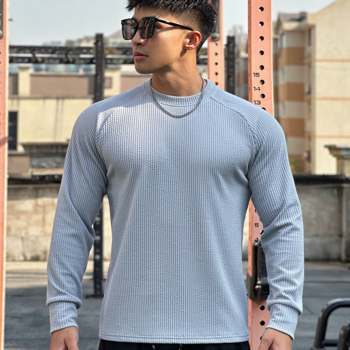 Pull Homme Col Rond Grande Taille - Pullover Casual Manches Longues - SADJÉ