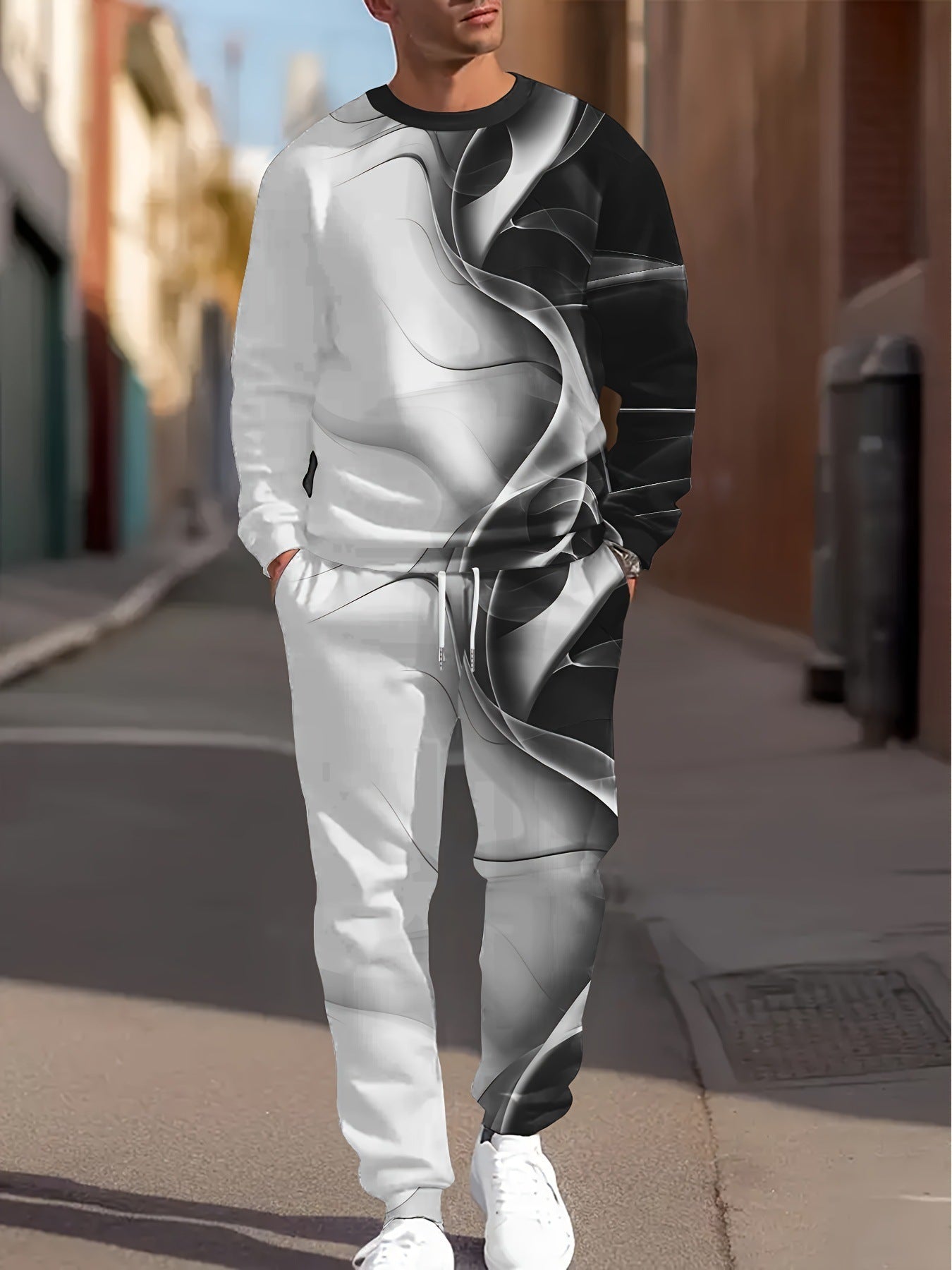 Ensemble Survêtement Homme Imprimé - Veste et Pantalon Sport - SADJÉ