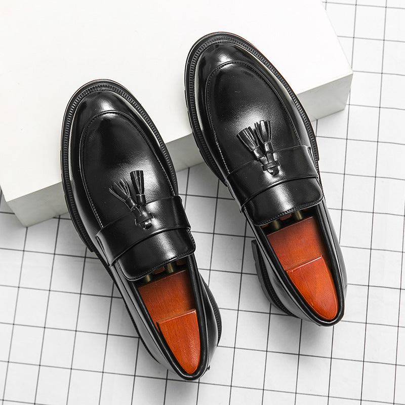 Mocassins Homme Cuir à Pompons - Chaussures Slip-On Respirantes Business Casual - SADJÉ