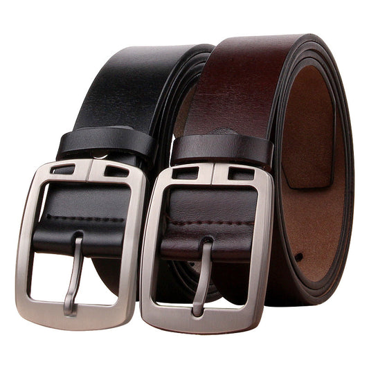 Ceinture Homme Cuir Véritable - Style Rétro Boucle Ardillon - SADJÉ