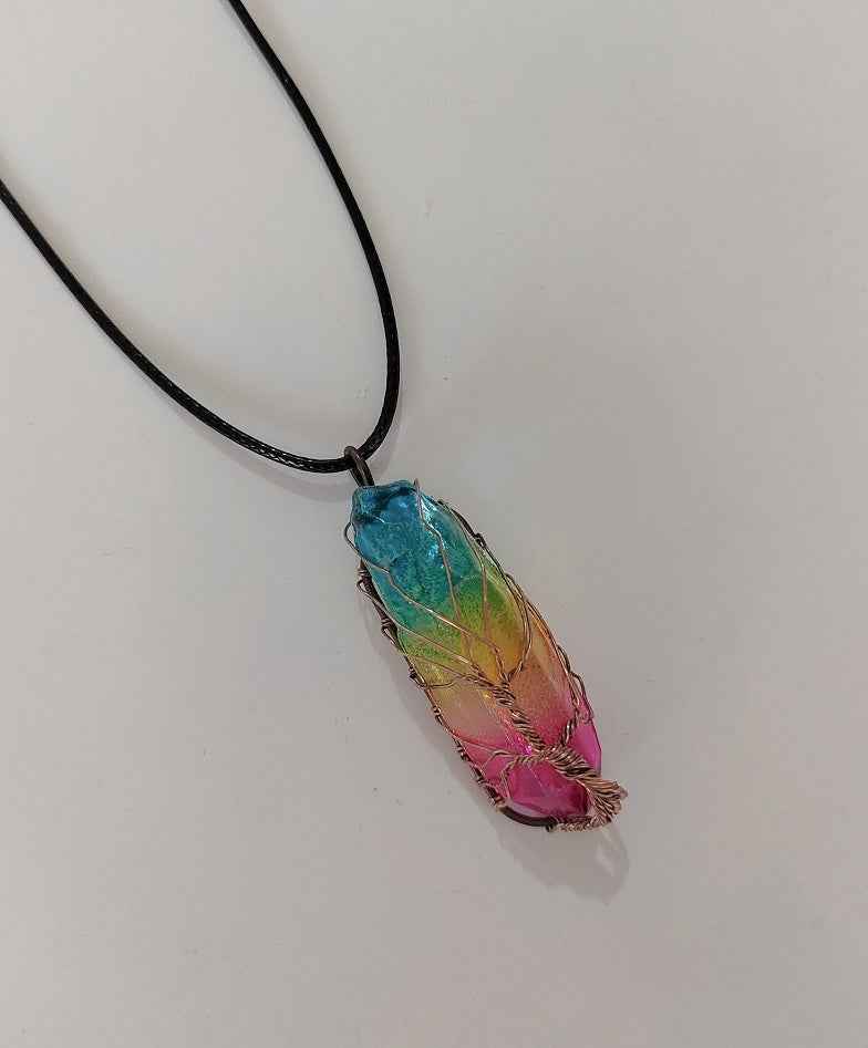 Collier Pendentif Arbre de Vie – Cristal Chaîne Ajustable - SADJÉ