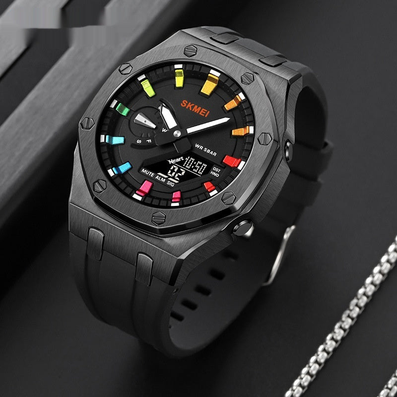 Montre Sport Électronique Étanche 100g - LED Lumineuse Multifonction 5 Alarmes SADJÉ - SADJÉ
