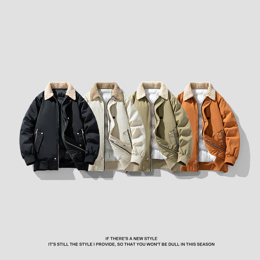 Manteau à Capuche Épais Homme Hiver - Veste Thermique Chaude Cardigan Grande Taille - SADJÉ