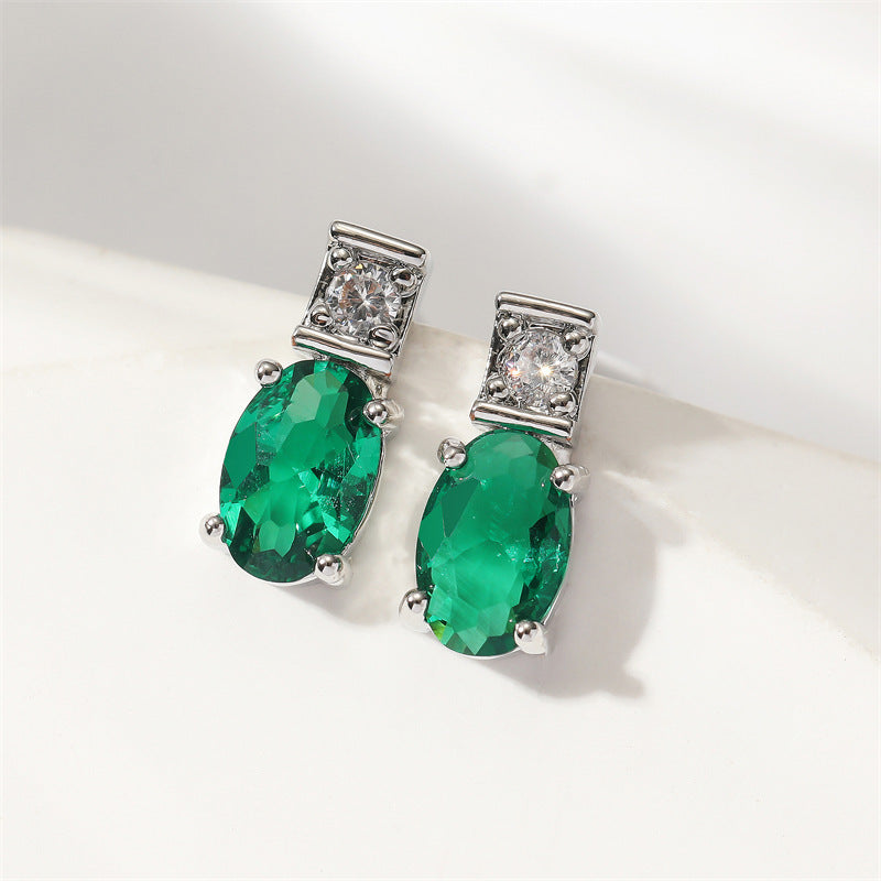 Boucles d'Oreilles Cristal Géométriques – Cuivre Plaqué Électroplaqué - SADJÉ