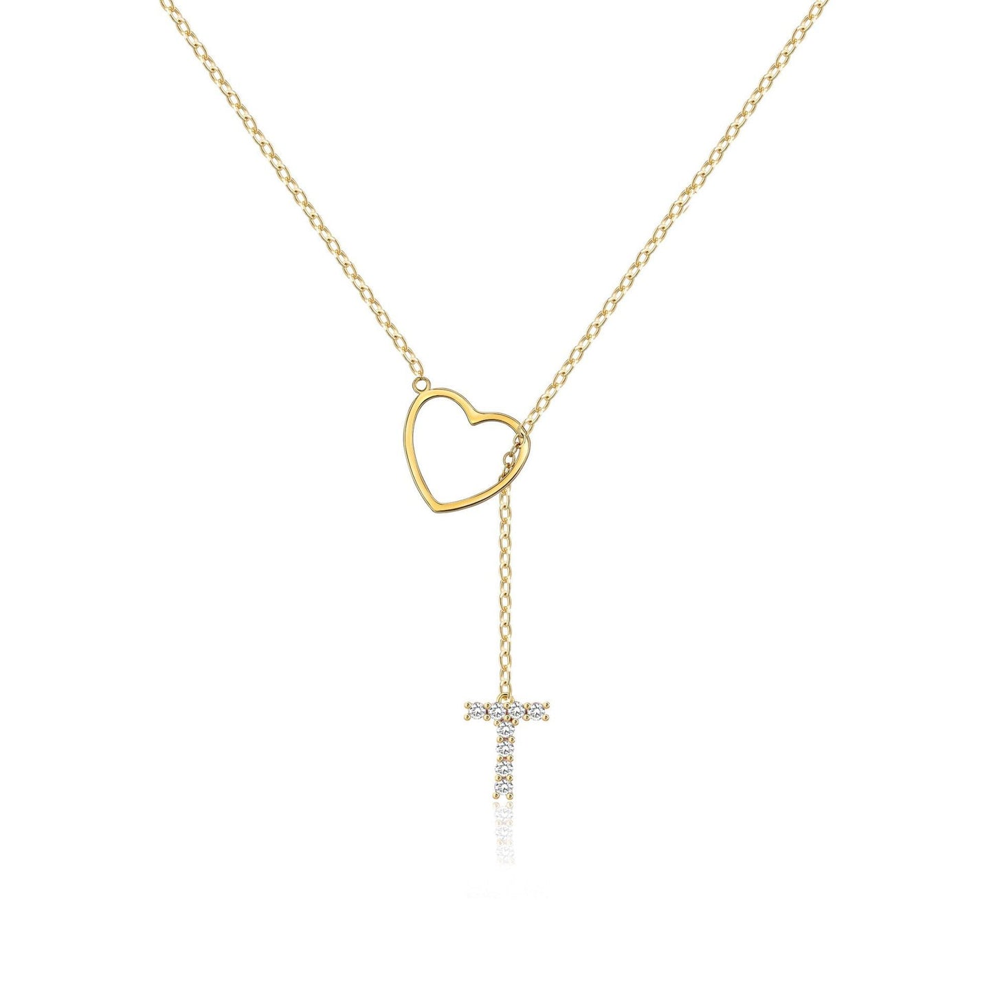 Pendentif Initiale Glamour – Laiton Plaqué Or Zircon 26 Lettres - SADJÉ