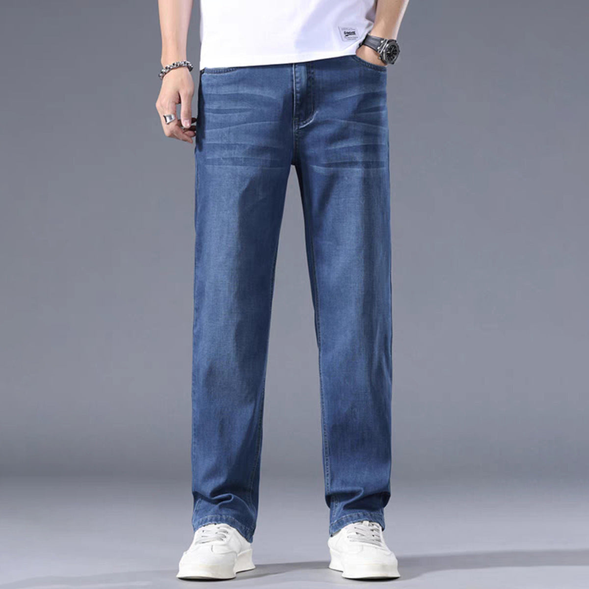 Pantalon Homme Business Casual Droit Coupe Ample Élégant - SADJÉ