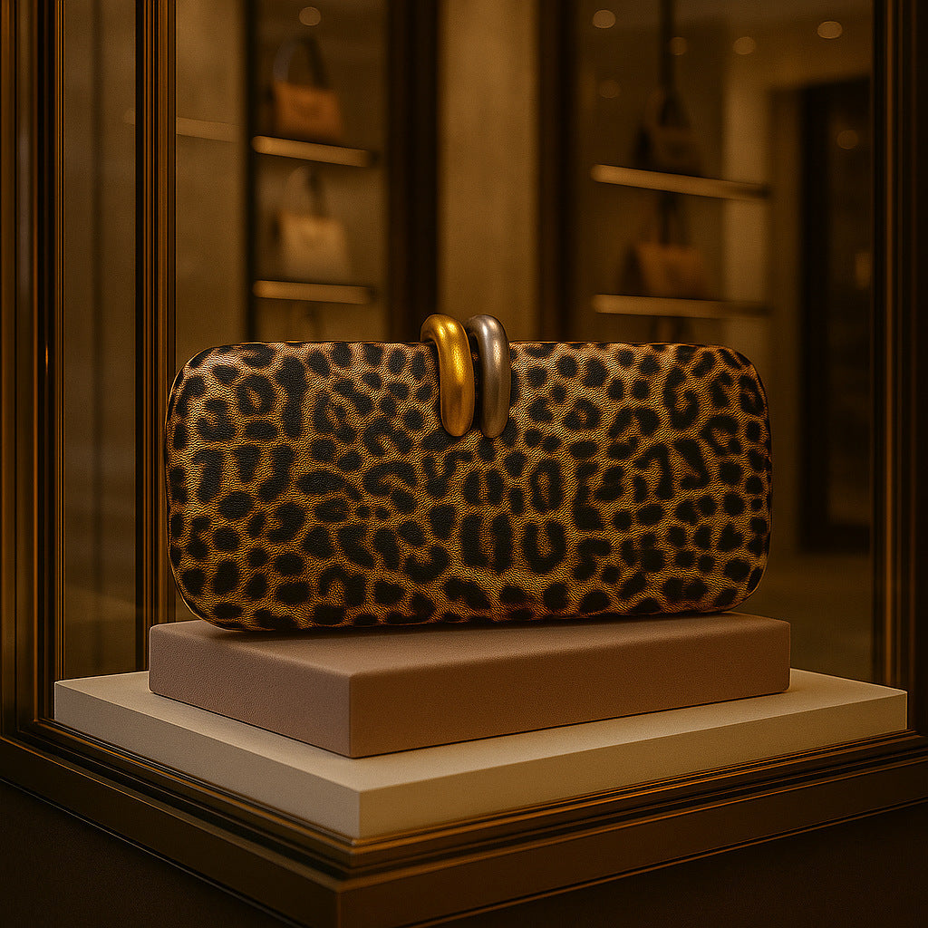 Sac Pochette Bandoulière Ovale Rétro avec Chaîne - SADJÉ