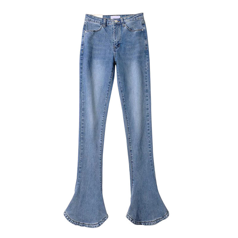 Jean Femme Taille Haute - Droit Casual Micro-Élastique - SADJÉ