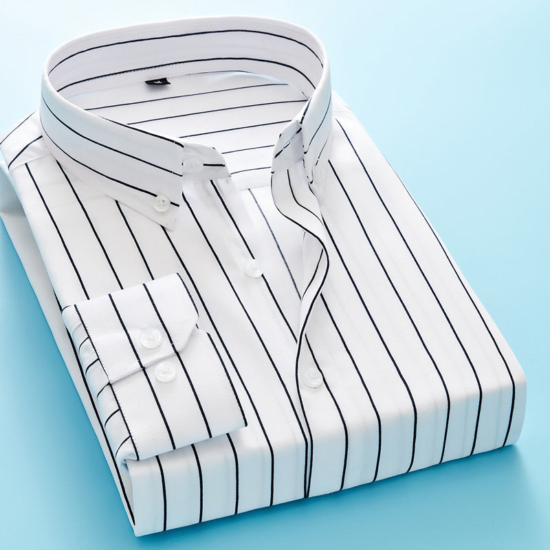 Chemise Homme Manches Longues Rayée - Style Tendance Décontracté Coupe Slim - SADJÉ