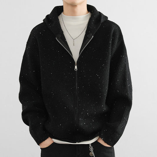 Cardigan Homme à Capuche Épais - Pull Chaud Personnalisé Hiver - SADJÉ