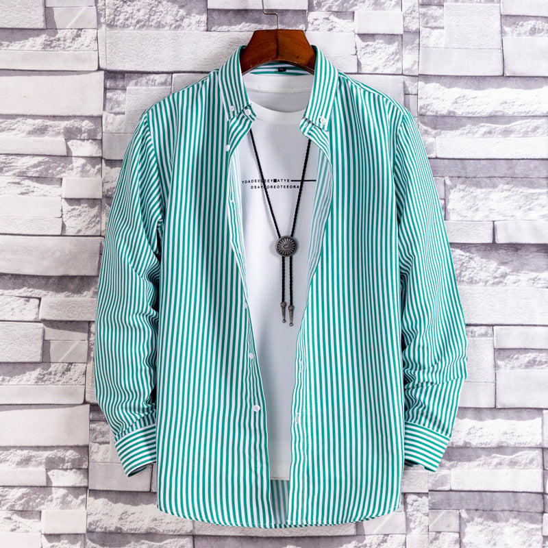 Chemise Homme Manches Longues Rayée - Style Tendance Décontracté Coupe Slim - SADJÉ