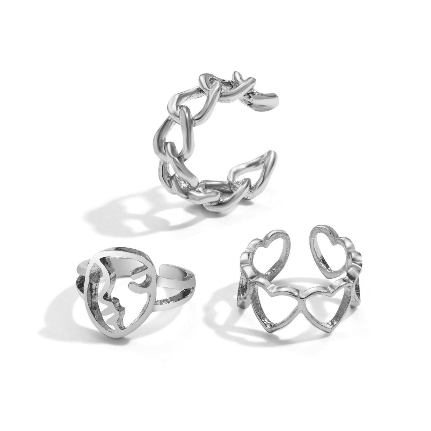 Set de Bagues Géométriques – Alliage Bohème Rétro - SADJÉ