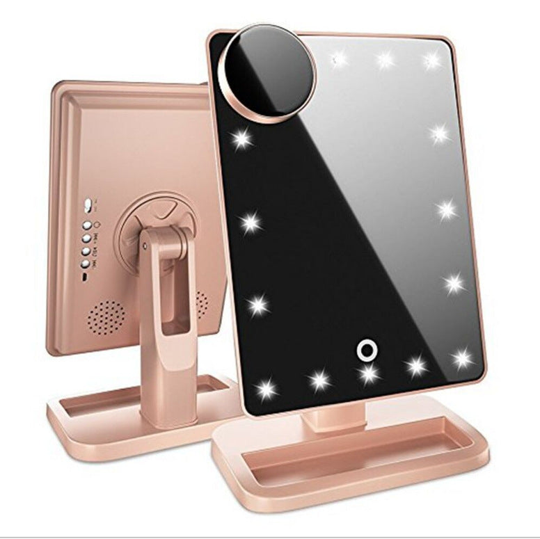 Miroir Maquillage Tactile LED Bluetooth Grossissant 10X - Enceinte Intégrée - SADJÉ