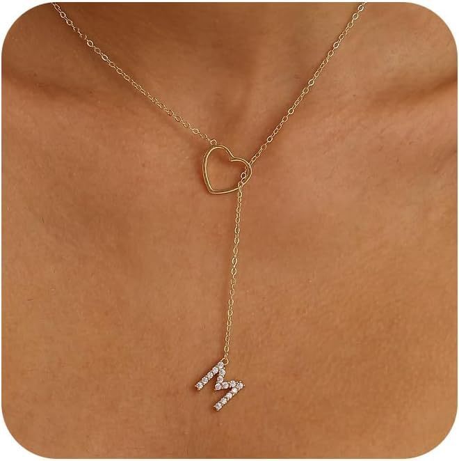 Pendentif Initiale Glamour – Laiton Plaqué Or Zircon 26 Lettres - SADJÉ
