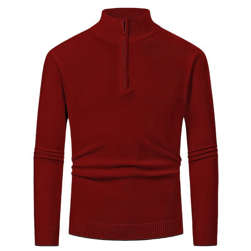 Pull Homme Polo Demi-Zip - Style Fashion Manches Longues - SADJÉ