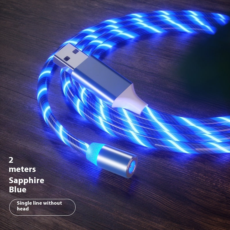 Câble Charge Magnétique LED 3-en-1 - USB-C Micro USB Lightning Rapide - SADJÉ