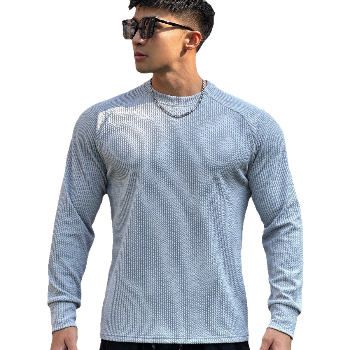 Pull Homme Col Rond Grande Taille - Pullover Casual Manches Longues - SADJÉ