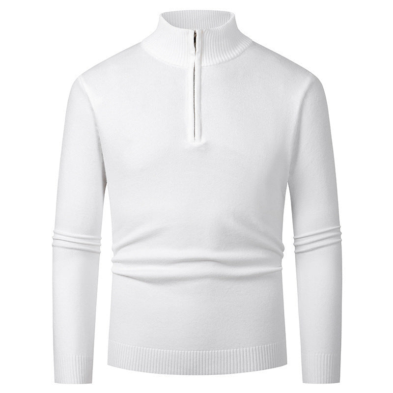 Pull Homme Polo Demi-Zip - Style Fashion Manches Longues - SADJÉ