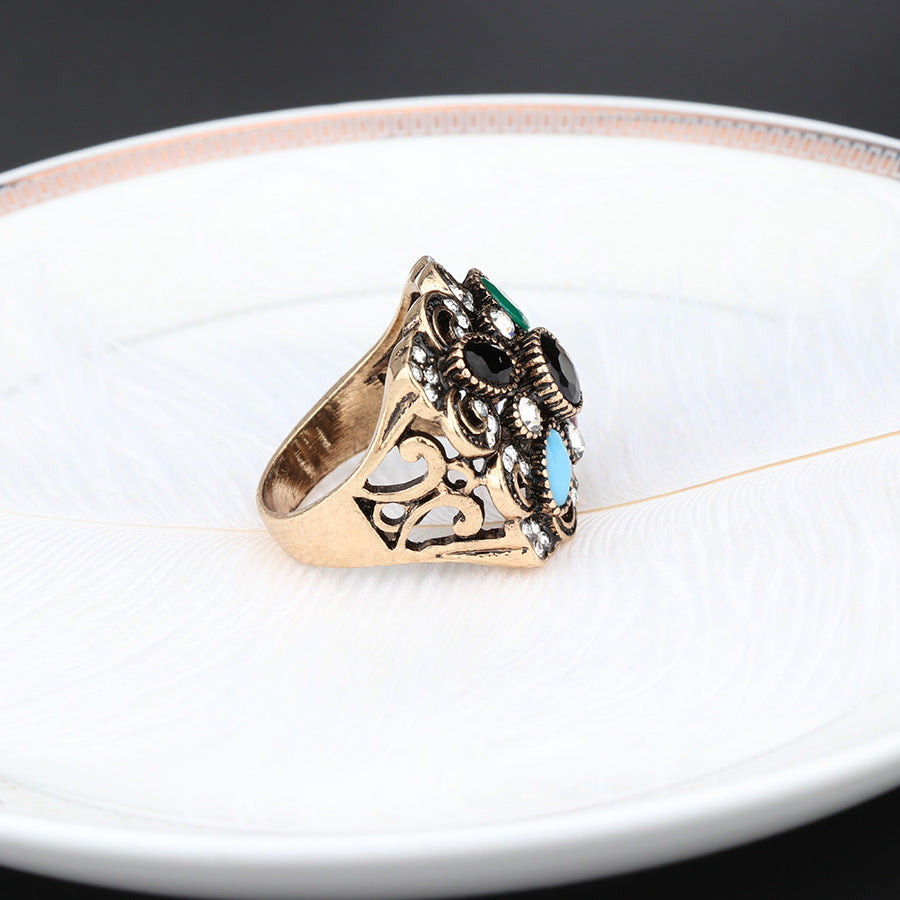Bague Alliage Motif Floral Bohème Vintage 20g - SADJÉ