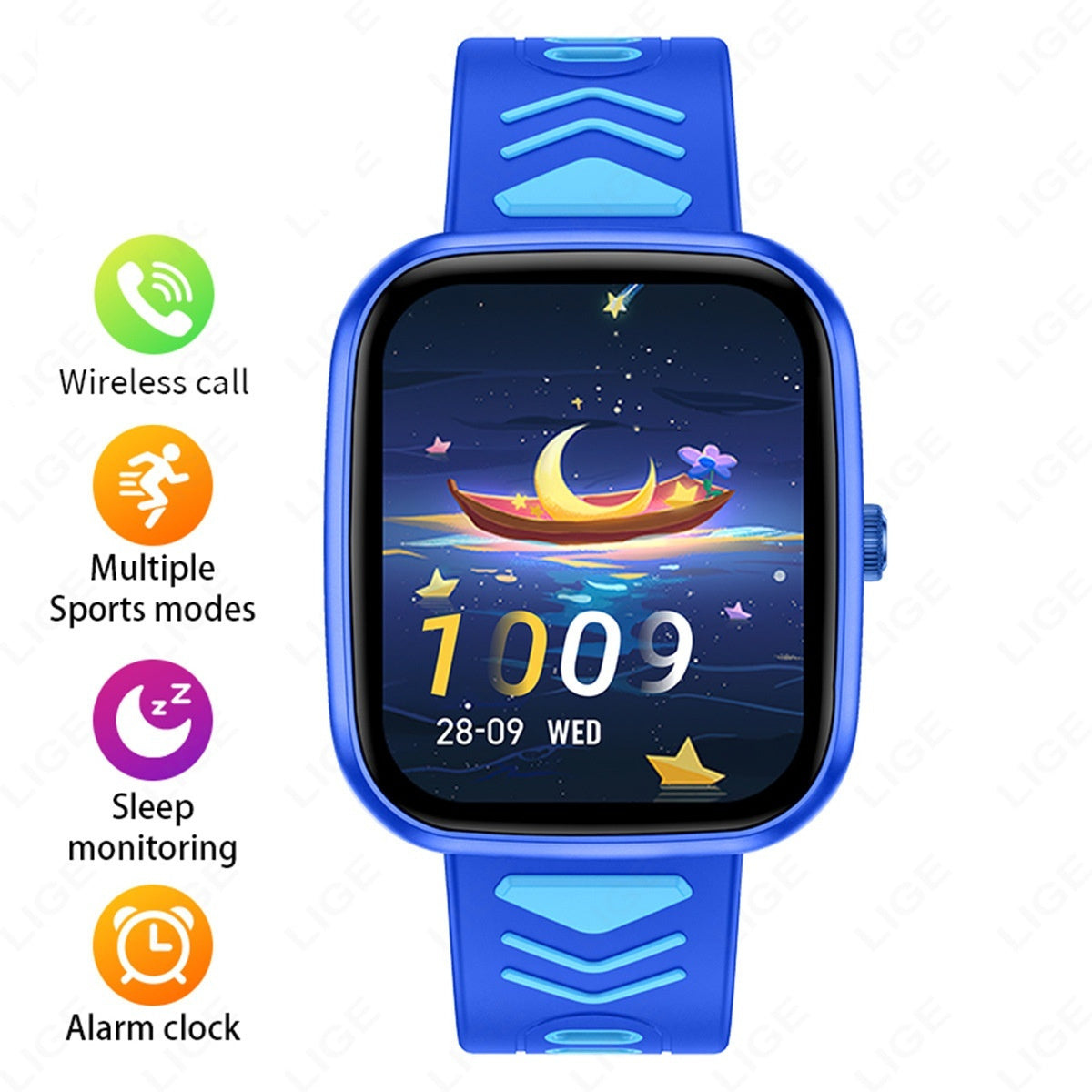 Montre Connectée Enfant avec Appels Bluetooth - Détection Sommeil et Suivi Activité - SADJÉ