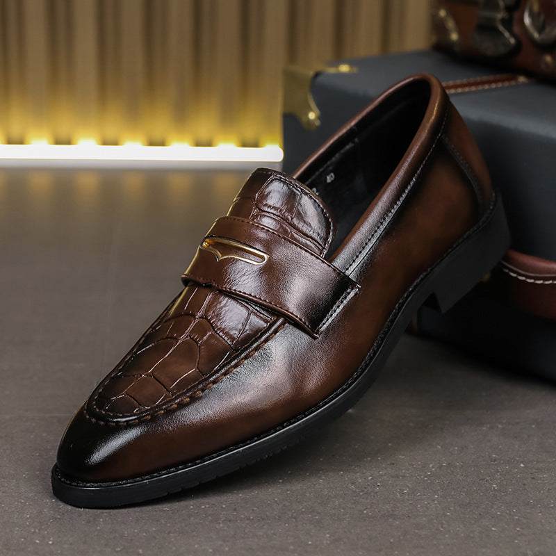 Chaussures Homme Cuir Bout Pointu Grande Taille - Business Formel - SADJÉ