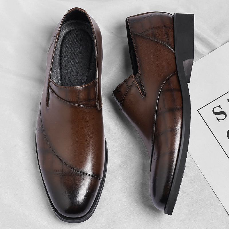Chaussures Homme Cuir Sans Lacets Style Rétro - Business Casual - SADJÉ