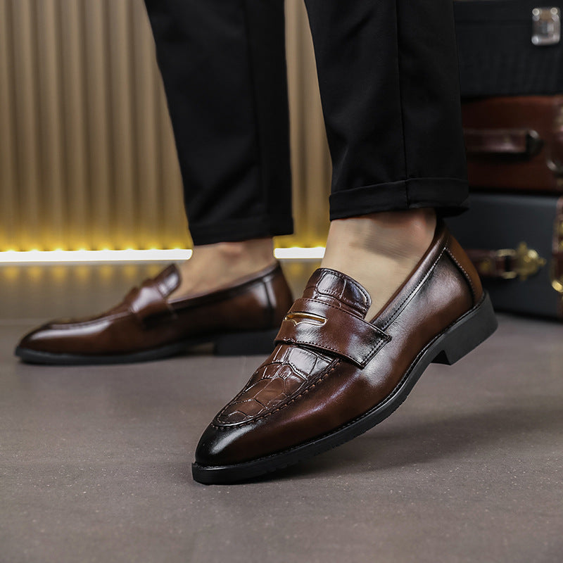 Chaussures Homme Cuir Bout Pointu Grande Taille - Business Formel - SADJÉ