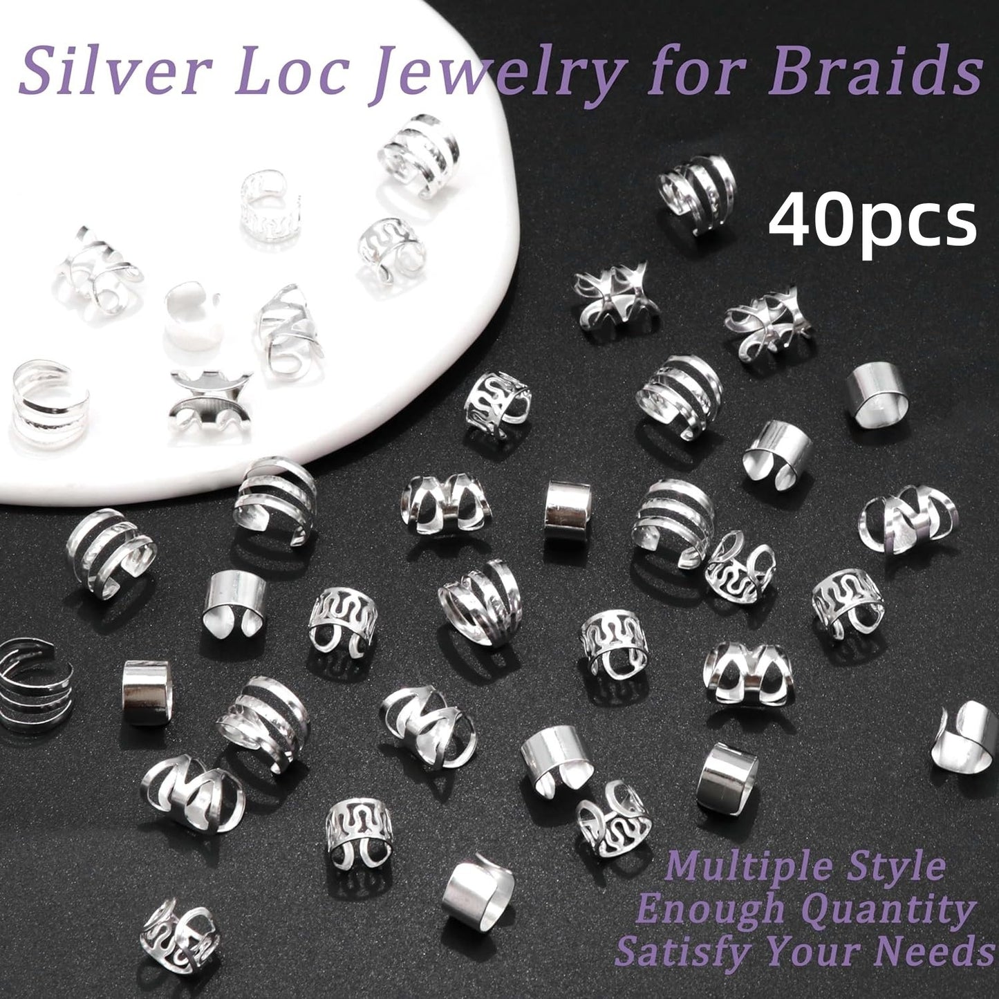 Lot 40 Pinces Cheveux Tressés - Clips Oreille Accessoires - SADJÉ
