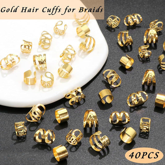 Lot 40 Pinces Cheveux Tressés - Clips Oreille Accessoires - SADJÉ